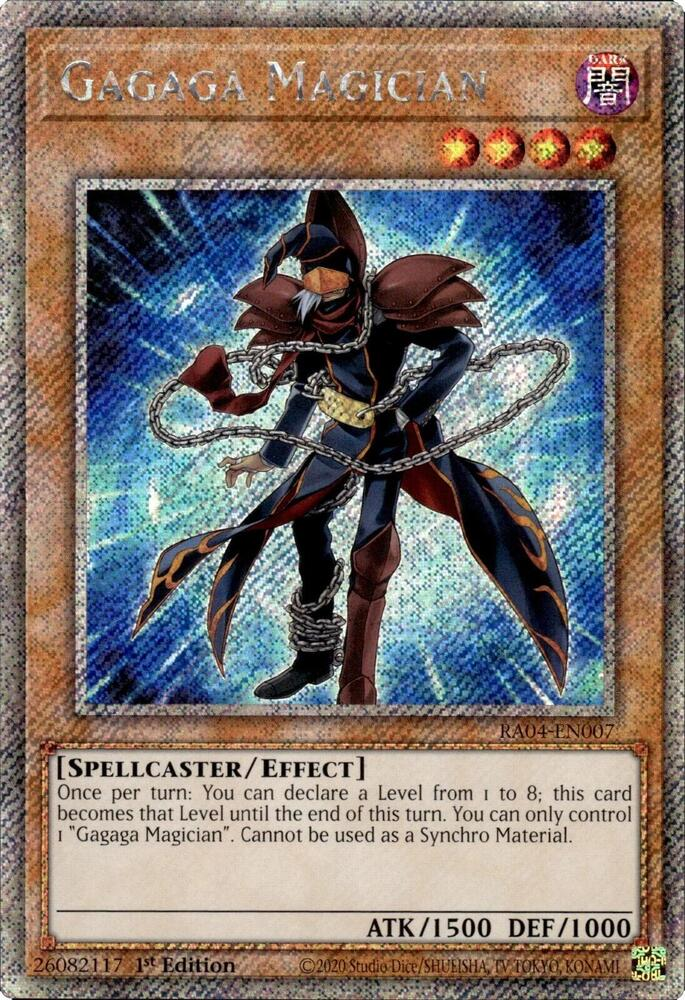 Gagaga Magician - RA04-EN007 - (Platinum Secret Rare) - 1st Edition